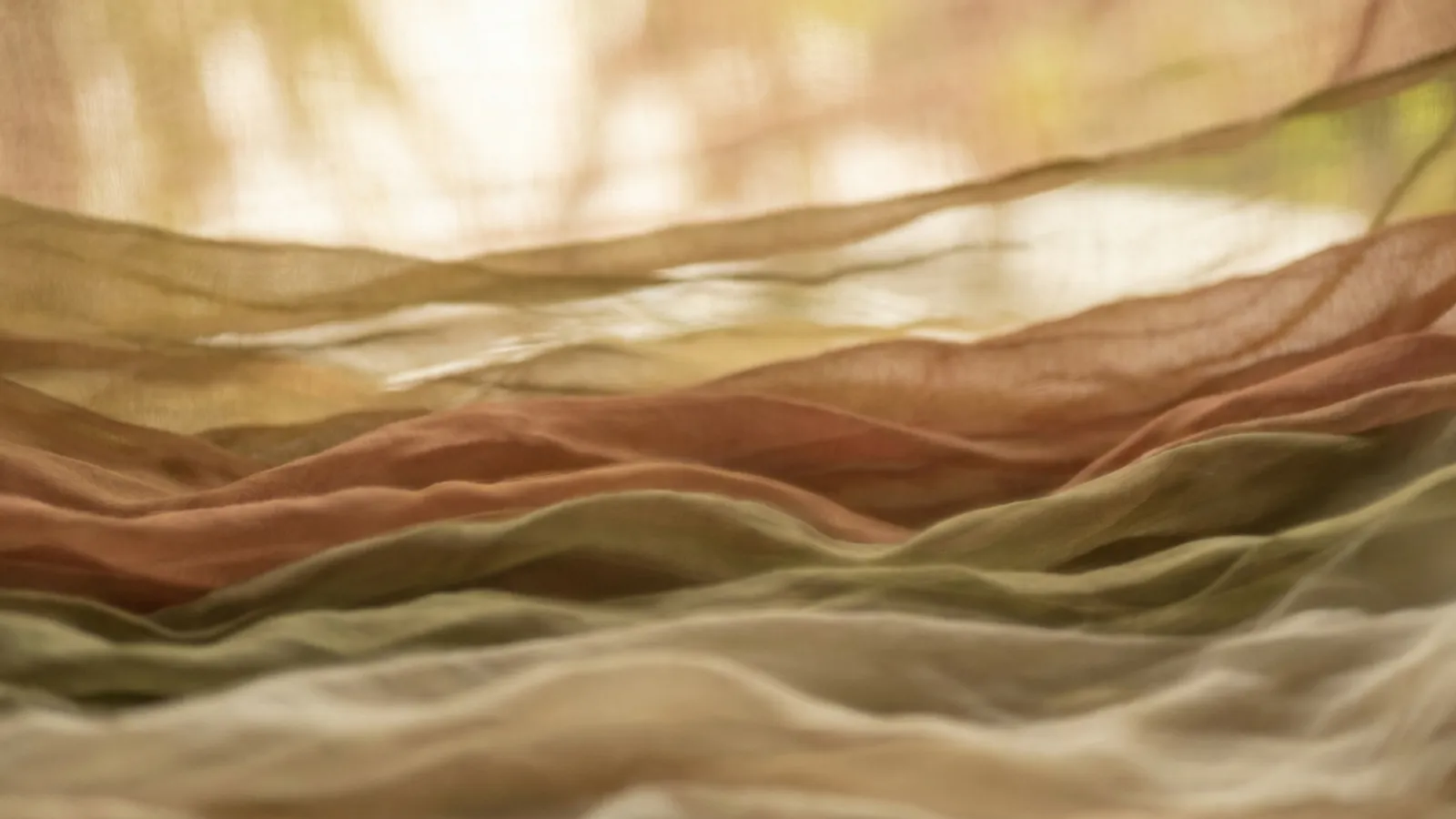Abstract image of gentle sound waves and light, evoking calm and healing.
